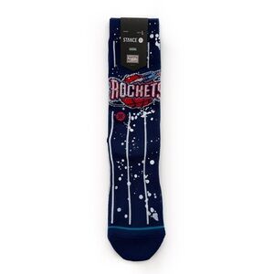 Stance Overspray Houston Rockets Crew Socks Mens Large NBA Fan Gear Gift Retro